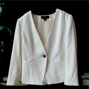 J.Crew Petite Collarless Blazer in 365 Crepe